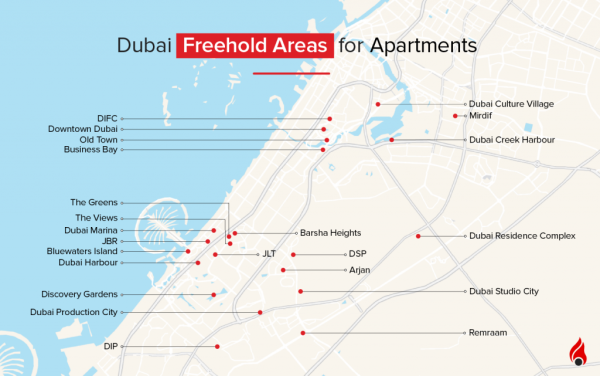 Dubai freehold areas